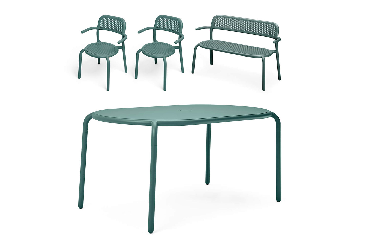 Toní Bankski + Tavolo + Armchair (set) เซ็ตโต๊ะนั่งในสวน