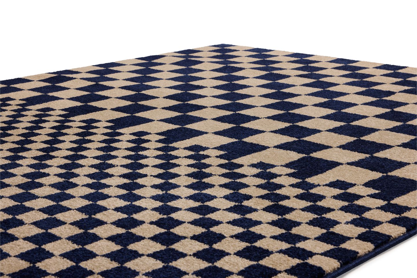 Squre affair blue-beige