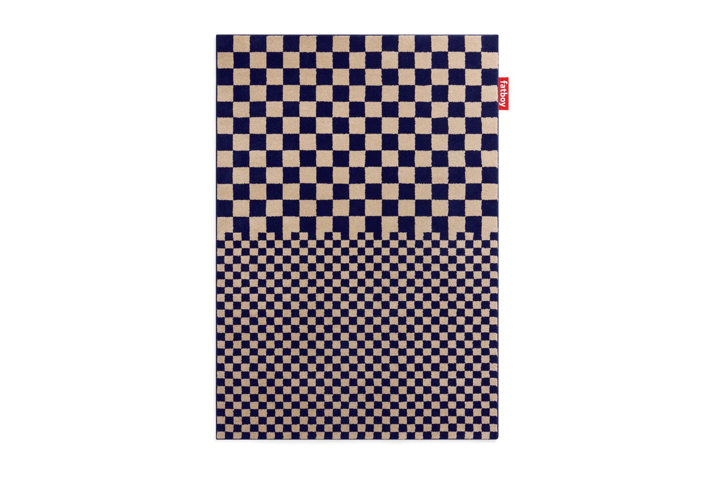Squre affair blue-beige